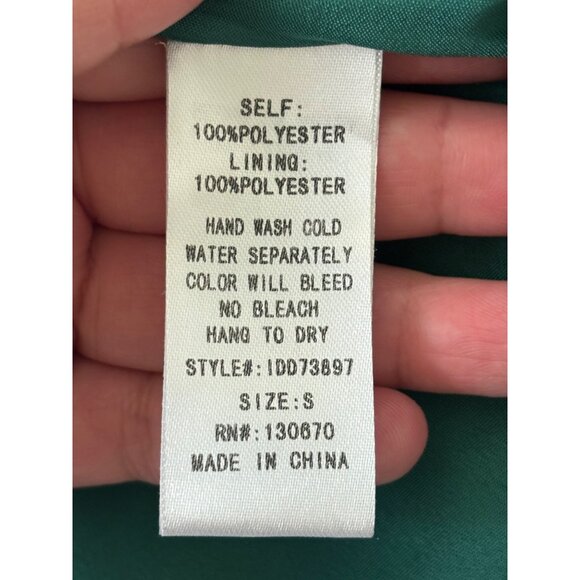 Ina Green Polka Dot Wrap Maxi Dress With Flutter Sleeves Womens S - Picture 7 of 13